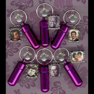 Cremation Urn Jewelry Urn Small Urn Purple Keepsake Urn Cremation Jewelry Urn